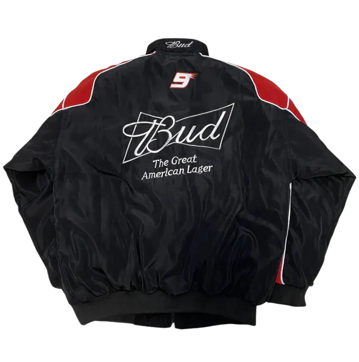 Giacca Racing Budweiser Nera – Vintage NASCAR Edition