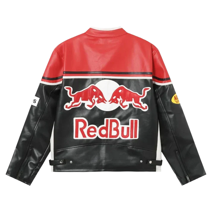 Giacca in Pelle Racing Red Bull - Stile F1